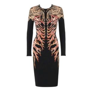 Alexander McQueen hells angels knit sheath dress